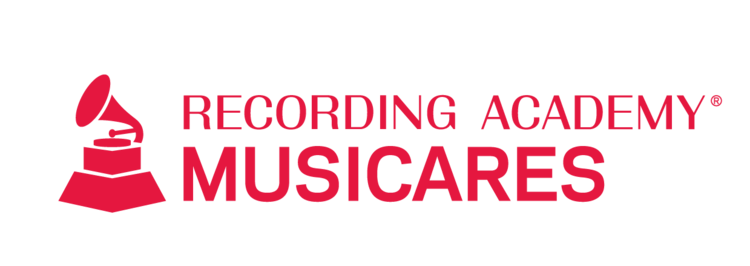 Musicares Recording academy non-profit organization logo with phonograph
