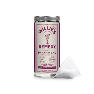Willie's Remedy CBD Full Spectrum Hemp-Infused Hibiscus Tea, 16 Ct. Tin & Pyramid Bag
